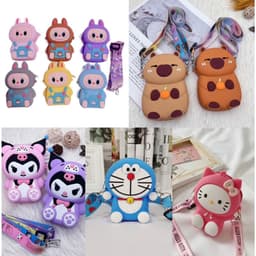 Túi đeo chéo hoạt hình chọn mẫu capybara labubu kitty doraemon kuromi mickey cho bé gái - túi lì xì 9
