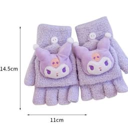 Găng Tay Len Trẻ Em 3 Đến 10 Tuổi Hoạt Hình Sanrio Kuromi Cinamoroll Melody 9