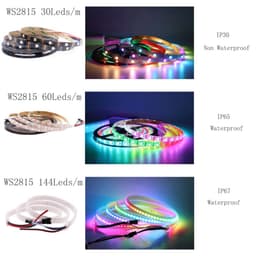 LED DÂY FULL MÀU WS2815 144 LED/MÉT HỎNG 1 LED CÁC LED KHÁC VẪN HOẠT ĐỘNG BỀ RỘNG 12MM 12V DÂY 1 MÉT 4
