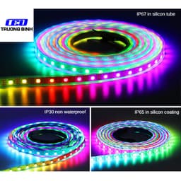 ĐÈN LED FULL MÀU NEOPIXEL ARGB WS2812B 60LED/MÉT CUỘN 5 MÉT ĐIỆN ÁP 5V 4