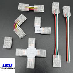 ĐẦU NỐI NHANH TRONG SUỐT 3PIN KHÔNG CẦN HÀN CHÌ RỘNG 10MM CHO LED FULL MÀU WS2811 WS2812B UCS1903 2