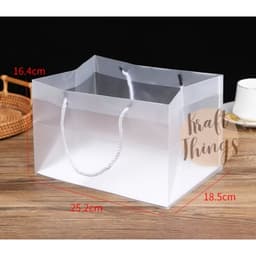 (SET 5 TÚI) Túi nhựa, túi mica, Túi đựng hộp quà, đựng sách vở, 6