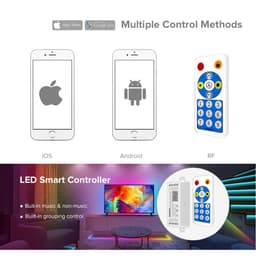 SP602E BỘ ĐIỀU KHIỂN LED FULL MÀU ARGB WS2812B WS2811 UCS1903 NHÁY THEO NHẠC 4 CỔNG ĐỘC LẬP HỖ TRỢ APP 4