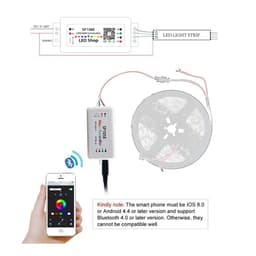 SP105E BỘ ĐIỀU KHIỂN LED FULL MÀU ARGB WS2812B WS2811 UCS1903 ĐIỀU KHIỂN QUA APP MOBILE BLUETOOTH 8