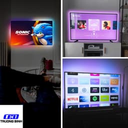 AMBILIGHT VỚI APP TUYA ĐIỀU KHIỂN LED FULL MÀU ARGB NEOPIXEL WS2812B 60LED/MÉT 5V HẮT VIỀN PC 9