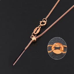 Dây chuyền lắc tay 18K bền đẹp, lõi 0,5 mm, charm Au 750, sản phẩm độc quyền tại KJ. 5
