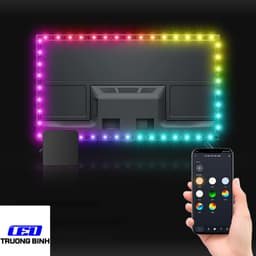 AMBILIGHT VỚI APP TUYA ĐIỀU KHIỂN LED FULL MÀU ARGB NEOPIXEL WS2812B 60LED/MÉT 5V HẮT VIỀN PC 5