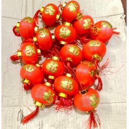 Dây đèn lồng đỏ treo trang trí dài 5M loại 16 Quả 8Cm 5