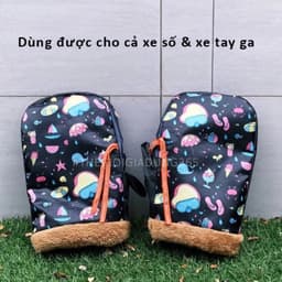 găng-gang tay phao đi xe máy lót nỉ chống thấm mùa đông phù hợp mọi loại xe 8