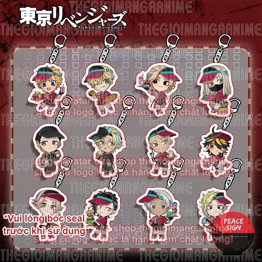 Mua 1 tặng 1 (PHỤC VỤ) Móc khóa TOKYO REVENGERS in hình anime chibi mica trong acrylic dễ thương