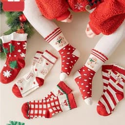 VINBEO Combo 5 Đôi Tất Siêu Nhân Người Nhện, Tất Kuromi bé gái, Tất Noel quà cho bé 1- 11 tuổi 6