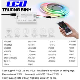 SP108E BỘ ĐIỀU KHIỂN LED FULL MÀU ARGB WS2812B WS2811 UCS1903 HỖ TRỢ APP WIFI 4