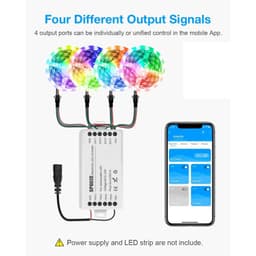 SP602E BỘ ĐIỀU KHIỂN LED FULL MÀU ARGB WS2812B WS2811 UCS1903 NHÁY THEO NHẠC 4 CỔNG ĐỘC LẬP HỖ TRỢ APP 6