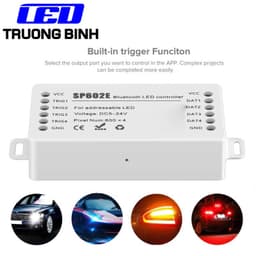 SP602E BỘ ĐIỀU KHIỂN LED FULL MÀU ARGB WS2812B WS2811 UCS1903 NHÁY THEO NHẠC 4 CỔNG ĐỘC LẬP HỖ TRỢ APP 2