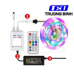 SP101M TP2533 ĐIỀU KHIỂN NHÁY THEO NHẠC ĐIỀU KHIỂN CHO LED FULL MÀU ARGB WS2812B WS2811 UCS1903 HỖ TRỢ APP 8