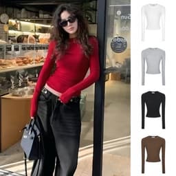 Áo Thun Dài Tay Siêu Co Giãn Mềm Mịn- thắt eo ôm body tôn dáng giữ nhiệt vải cotton zip nữ m660 1
