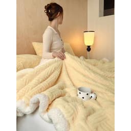 Chăn lông cừu mùa đông LOẠI 1 nhập khẩu cao cấp, chăn lông thỏ siêu nhẹ làm ấm nhanh, nặng 2kg2, kích thước 2mx2m3 5