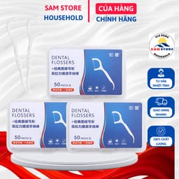 Combo 12 Hộp 500 Chiếc Tăm Chỉ Nha Khoa 2 Đầu Sợi Chỉ Mảnh,Tăm Chỉ Nha Khoa Vệ Sinh Kẽ Răng ChânNướu 1
