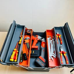 Hộp đồ nghề cao cấp 3 tầng 5 ngăn có lỗ để khóa, thép sơn tĩnh điện 3