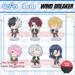 (mua 1 tặng 1) (3cm) Mô hình WIND BREAKER ver MẮT NHỎ standee mica trong in hình manga anime mica trưng bày chibi 1