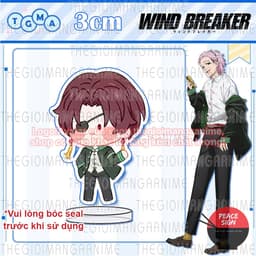 (mua 1 tặng 1) (3cm) Mô hình WIND BREAKER ver MẮT NHỎ standee mica trong in hình manga anime mica trưng bày chibi 3
