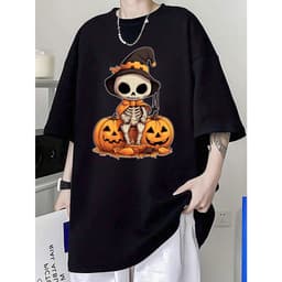 Áo thun Dễ Thương Halloween Bí Ngô Ma Quái Dơi 1