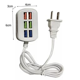 [🚚 Free shipping]Củ sạc nhanh 6 cổng USB A53 cốc sạc đa năng chống cháy nổ kèm dây nối dài -260901 1
