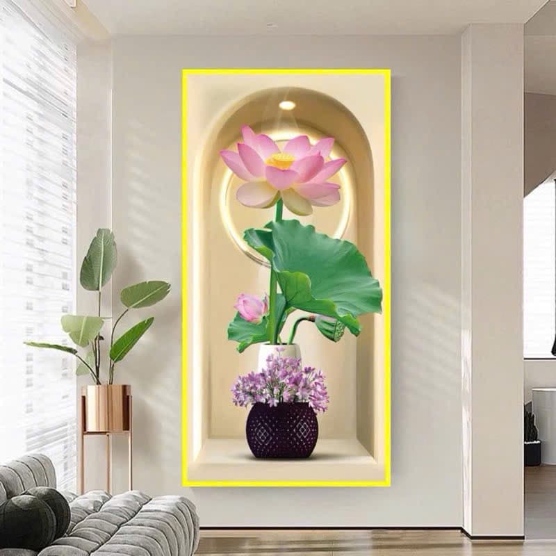 Tranh 3D dán tường Nguyên tấm , Kích thước 1m2*60cm sẵn keo