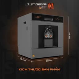 [Miễn Phí Lắp Đặt] Máy Rửa Bát Junger Leopard DWJ-103, Sấy Khô Khử Khuẩn UV 8 Chế Độ Rửa Chuyên Sâu, Hàng Chính Hãng 7
