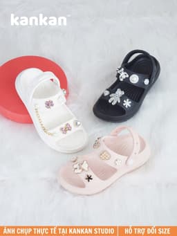 Dép quai hậu cho bé gái KanKanStore xăng đan sandal trẻ em nhẹ êm chân KA059 8