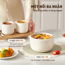 Nồi Nấu Chậm Joyoung JSC-187, 1.8Lit - 300w, Lòng Nồi Sứ, Hàng Chính Hãng 4