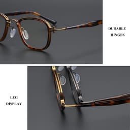 Gọng kính cận thời trang nam nữ NARO EYEWEAR dáng vuông chống tia UV chất liệu titanium cao cấp - 2202 8