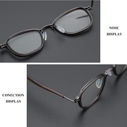 Gọng kính cận thời trang nam nữ NARO EYEWEAR dáng vuông chống tia UV chất liệu titanium cao cấp - 2202 7