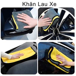 Khăn Lau Xe Chuyên Dụng  Thấm Hút, Khăn Lau Đa Năng Cho Xe Ô Tô, Sợi Tổng Hợp MicroFiber - Phụ Kiện Vệ Sinh Xe DK.Cars 7