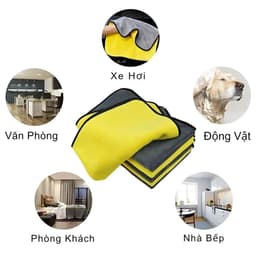 Khăn Lau Xe Chuyên Dụng  Thấm Hút, Khăn Lau Đa Năng Cho Xe Ô Tô, Sợi Tổng Hợp MicroFiber - Phụ Kiện Vệ Sinh Xe DK.Cars 9