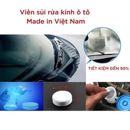 Viên Sủi Rửa Kính Cho Xe Ô Tô, Viên Sủi Pha Nước Chống Ố Kính, Không Để Lại Cặn -1 Viên Pha 4 Lít Nước -DK.Cars - VS 7