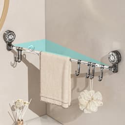 Giá Treo Khăn Mặt Cốc Hút Chân Không Điều Chỉnh Thu Gọn Ngắn Dài , Kệ Treo Đồ Nhà Bếp Treo Dép Nhà Tắm 5