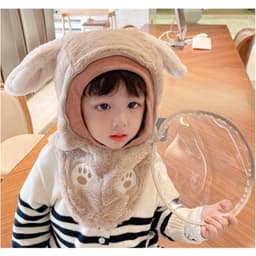 Mũ Lông Trùm Đầu Có Kính Chắn Gió, Chống Bụi, Kín Cổ Có Thể Tháo Rời Cho Bé từ 9-30 kg mũ kính tiện dụng 6
