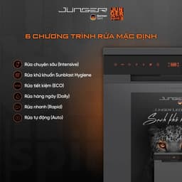 [Miễn Phí Lắp Đặt] Máy Rửa Bát Junger Leopard DWJ-143, Sấy Khô Khử Khuẩn UV SX Tại Thái Lan, Bảo Hành Hàng Chính Hãng 3