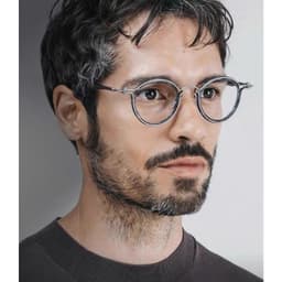 Gọng kính cận thời trang nam nữ NARO EYEWEAR  dáng tròn chống tia UV chất liệu titanium cao cấp - 2203 5