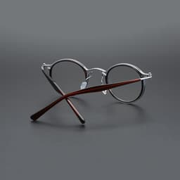 Gọng kính cận thời trang nam nữ NARO EYEWEAR  dáng tròn chống tia UV chất liệu titanium cao cấp - 2203 3