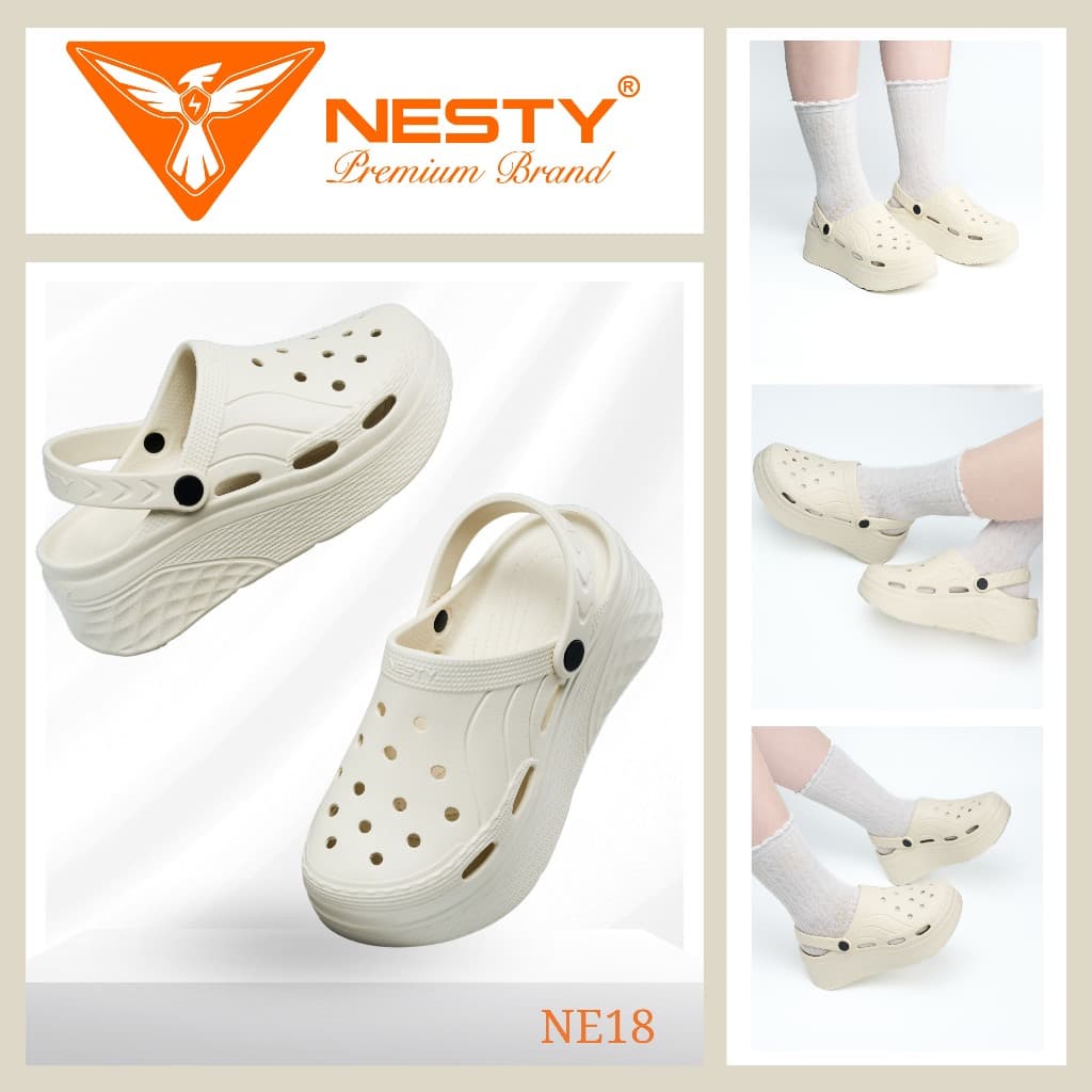 [NE18] [Tặng Charm] Dép Sục Nữ NESTY Chất Liệu Eva Cao Cấp Đế Cao 6cm ( KO3 )
