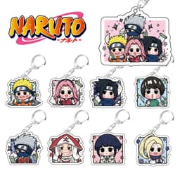 Móc khóa Uzumaki Naruto Sasuke Kakashi Sakura Hinata móc khoá bằng chất liệu arcrylic trong suốt 1