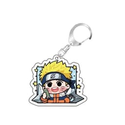 Móc khóa Uzumaki Naruto Sasuke Kakashi Sakura Hinata móc khoá bằng chất liệu arcrylic trong suốt 9