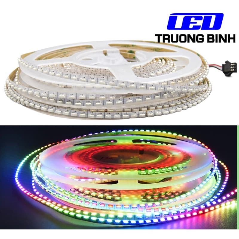 LED FULL MÀU HẮT SÁNG CẠNH BÊN HÔNG 4020 WS2812B ARGB NEOPIXEL 144LED/MÉT 170LED/MÉT 100LED/MÉT RỘNG 5MM 5V 1 MÉT