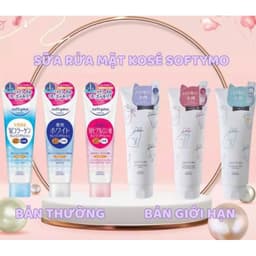 Sữa Rửa Mặt KOSE Softymo Nội Địa Nhật | SRM KOSE Collagen, White, Hyaluronic Acid 220g 8