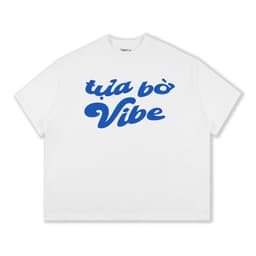 Áo Thun Local Brand VEQISTU "Tựa Bờ Vibe", Áo Thun Boxy Form Rộng Unisex Nam Nữ 250Gsm 100% Cotton 2 Chiều 5