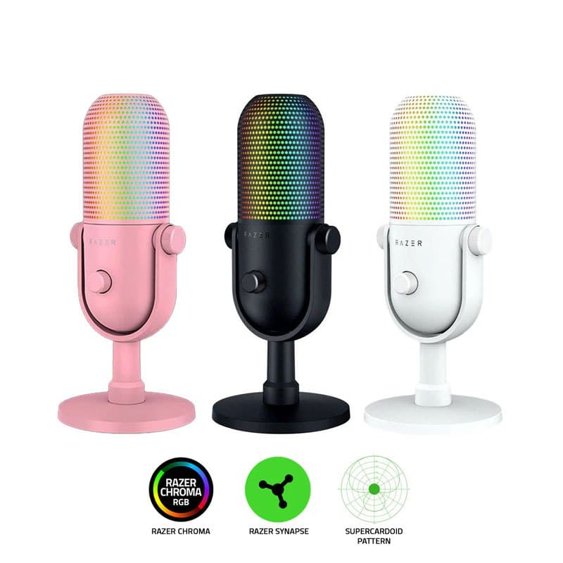 (Creed2) Thiết bị thu âm Razer Seiren V3 Chroma - RGB USB Microphone with Tap-to-Mute