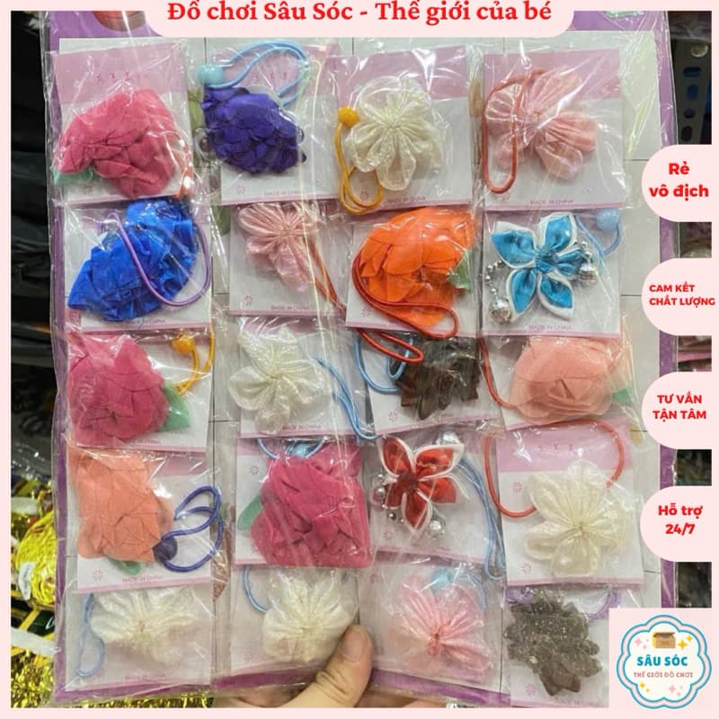 Dây cột tóc hoa nhiều mẫu