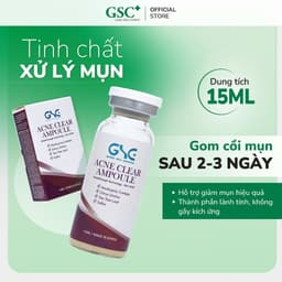 Serum hỗ trợ xử lý mụn,giảm mụn,giảm dầu nhờn, tái tạo da mụn GSC ACNE CLEAR AMPOULE 15ml 2